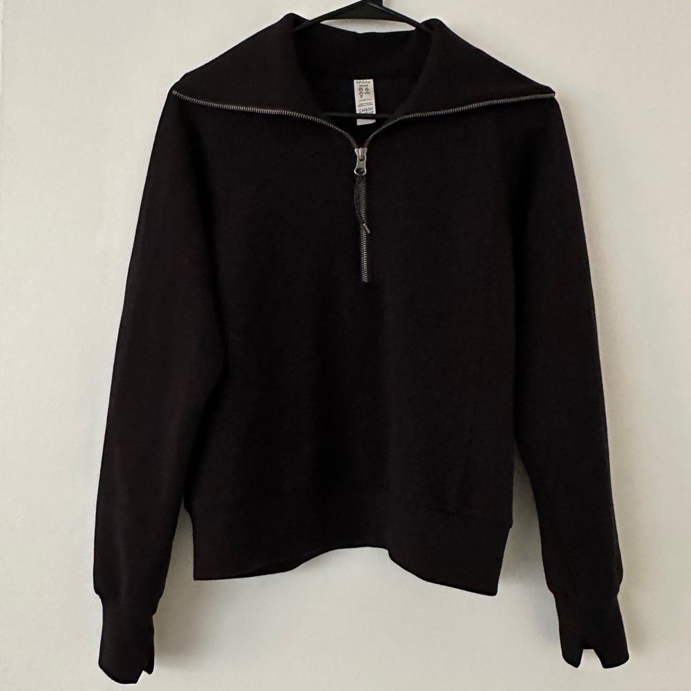 Spanx AirEssentials Black Half Zip